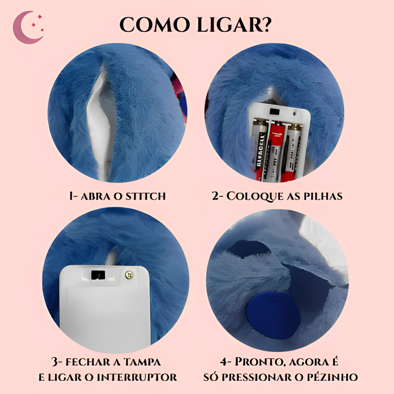 Stitch De Pelúcia Que Respira + Anel Anti-Ansiedade