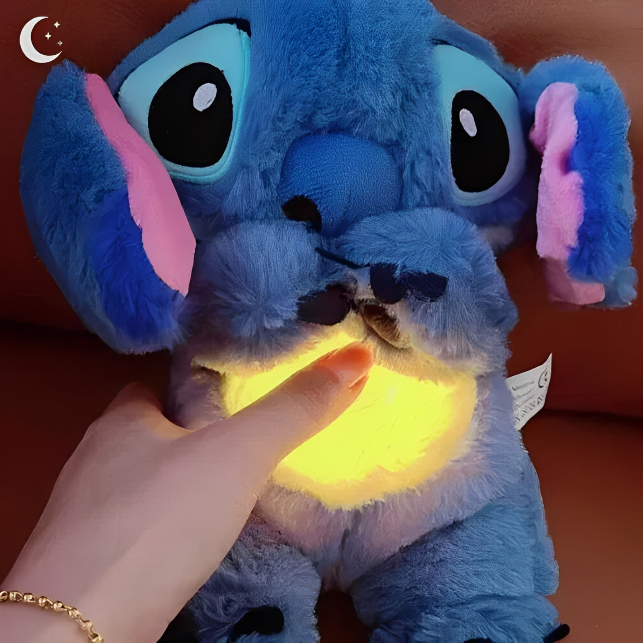 Stitch De Pelúcia Que Respira + Anel Anti-Ansiedade